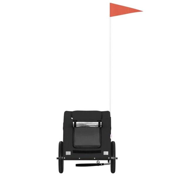 vidaXL Fahrradanhänger schwarz schwarz