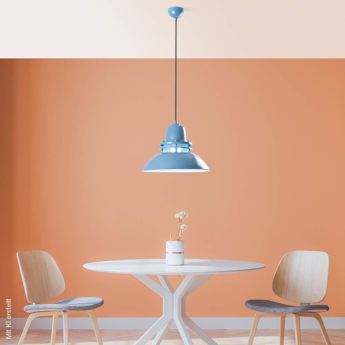 Opviq Pendelleuchte blau B/H/T: ca. 34x123x34 cm E27 1 Brennstellen