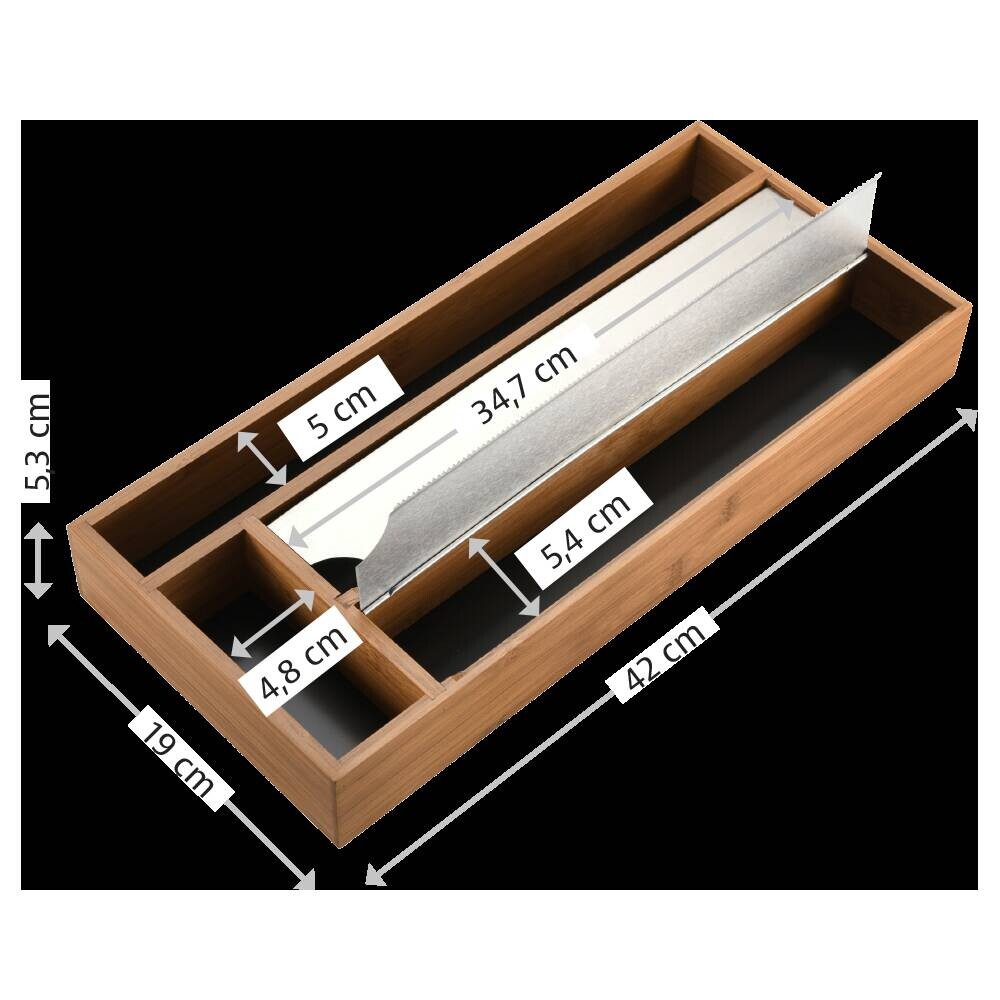 Kesper Folienspender braun Metall B/H/L: ca. 20,5x6x47 cm