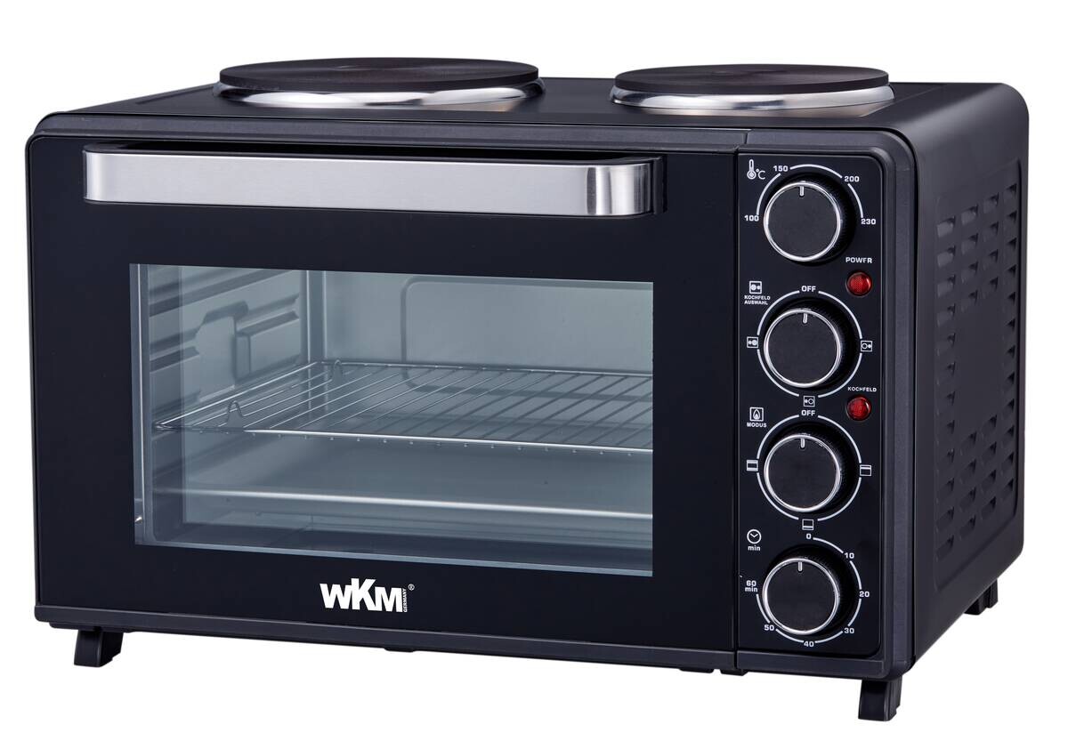 WKM Backofen TO-3200.30L schwarz Metall B/H/L: ca. 43,3x39x56,1 cm