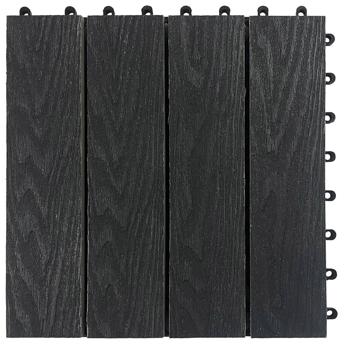 POCOline Terrassenfliese WPC, 6 Stück im Paket anthrazit B/L: ca. 30x30 cm