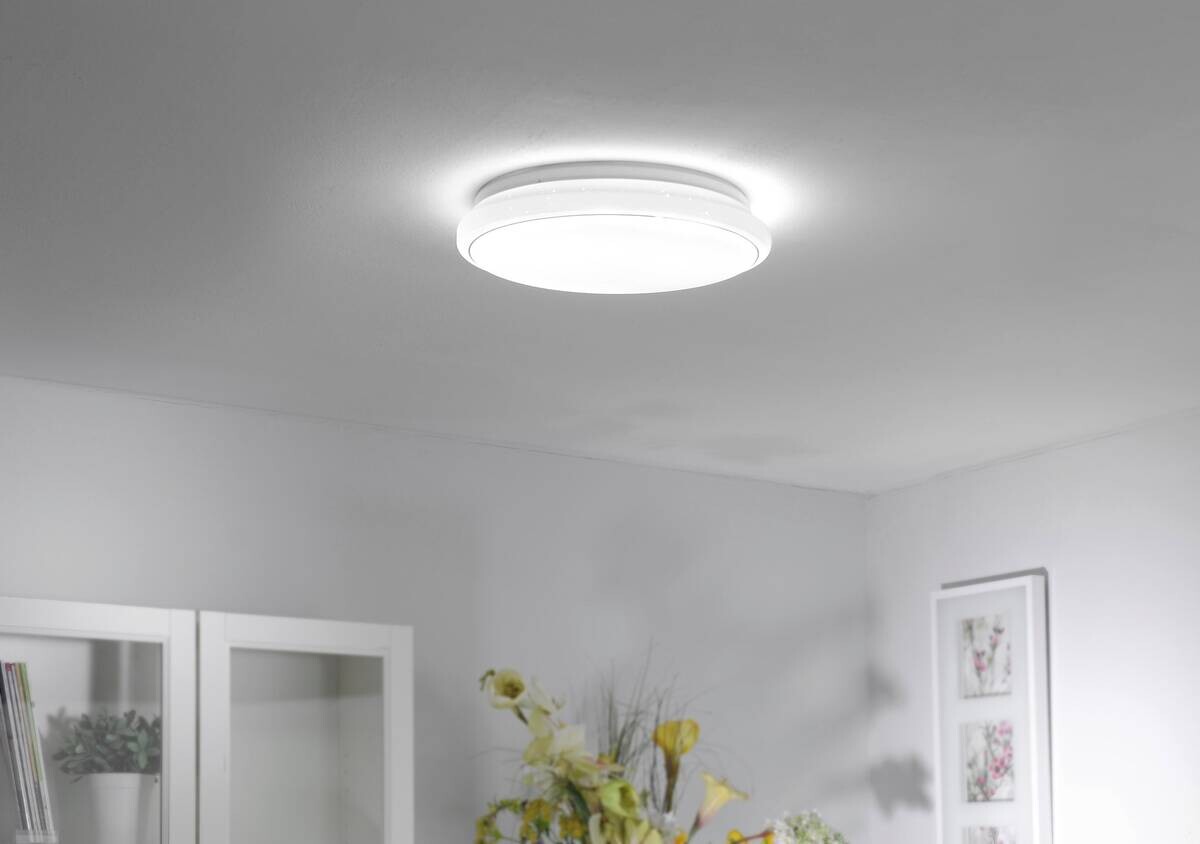 Just Light Deckenleuchte 14364-16 weiß Metall Kunststoff H/D: ca. 10x44 cm