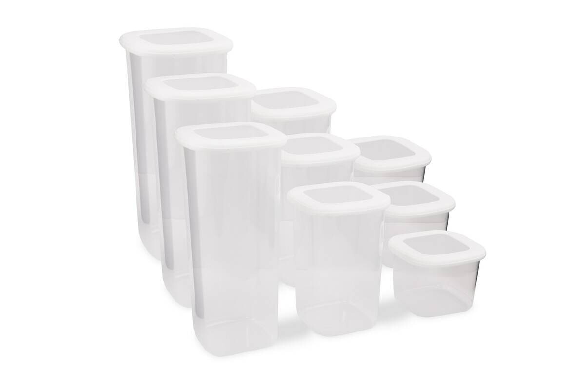 HermiaConcept Frischhaltebox-Set Lucienne 9-tlg. weiß