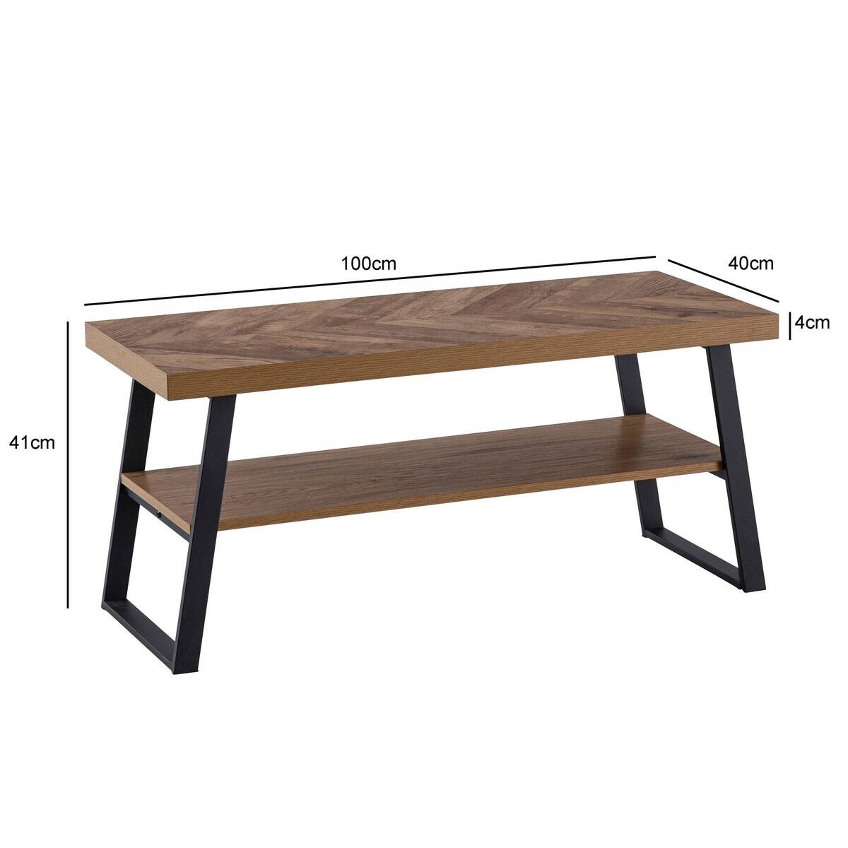 Schuhbank braun B/H/T: ca. 100x41x40 cm
