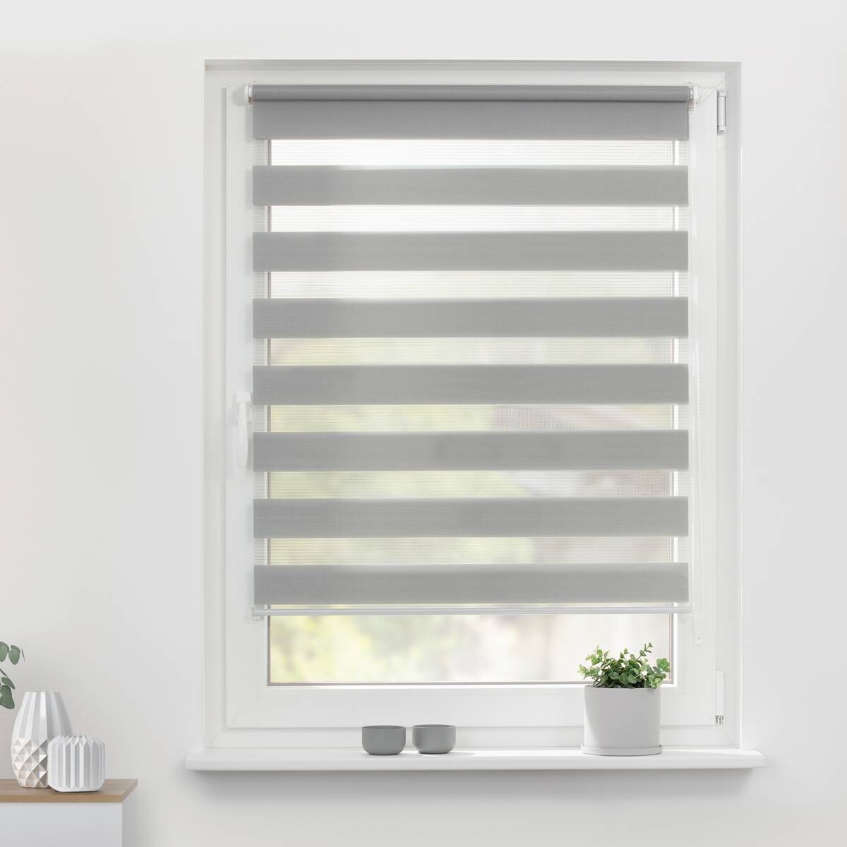 LICHTBLICK Doppelrollo Duo grau B/L: ca. 55x150 cm