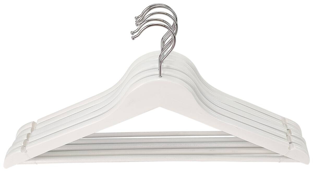 POCOline Kleiderbügel weiß Holz