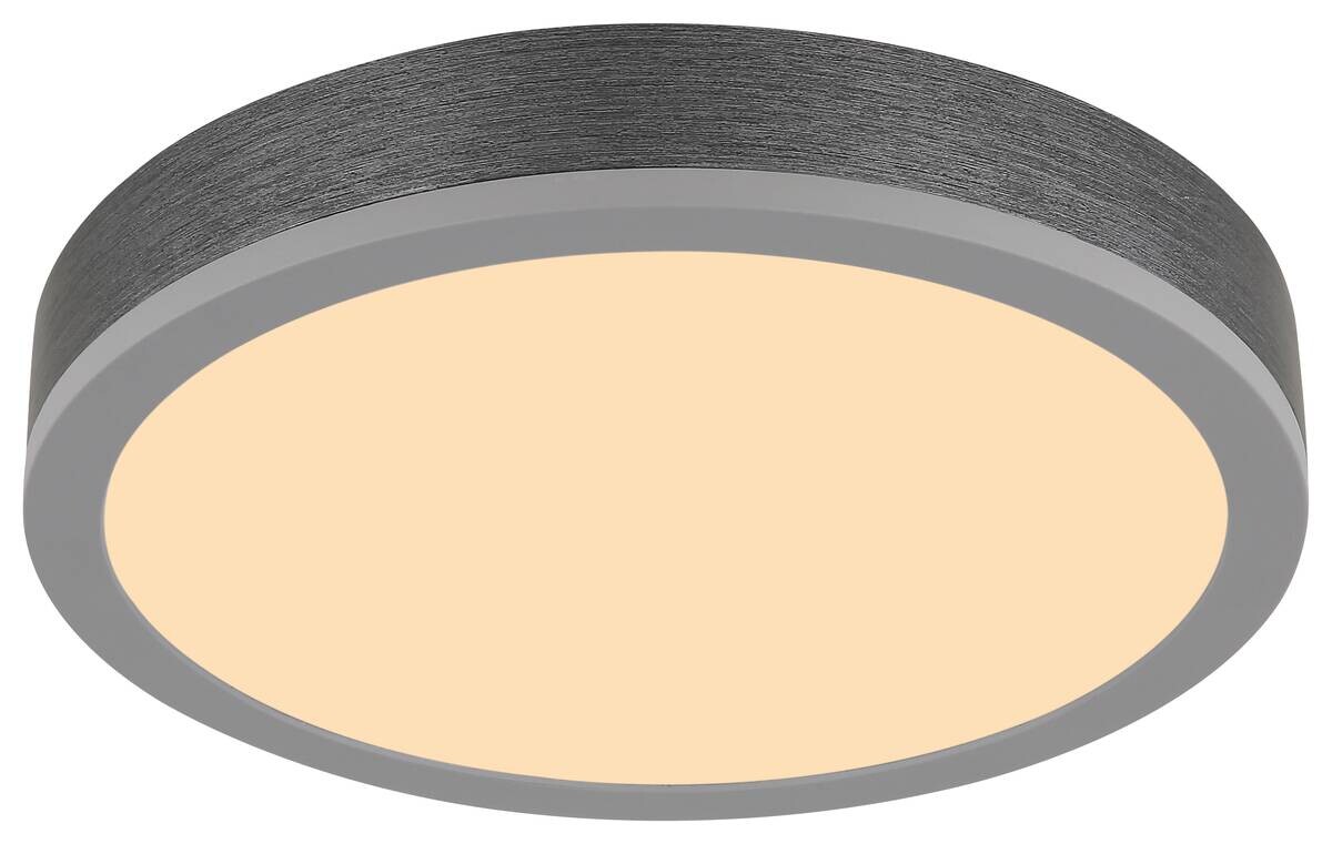 GLOBO LED-Deckenleuchte DORO 416080AD1R silber Opal MDF Aluminium H/D: ca. 8,5x30 cm 1 Brennstellen