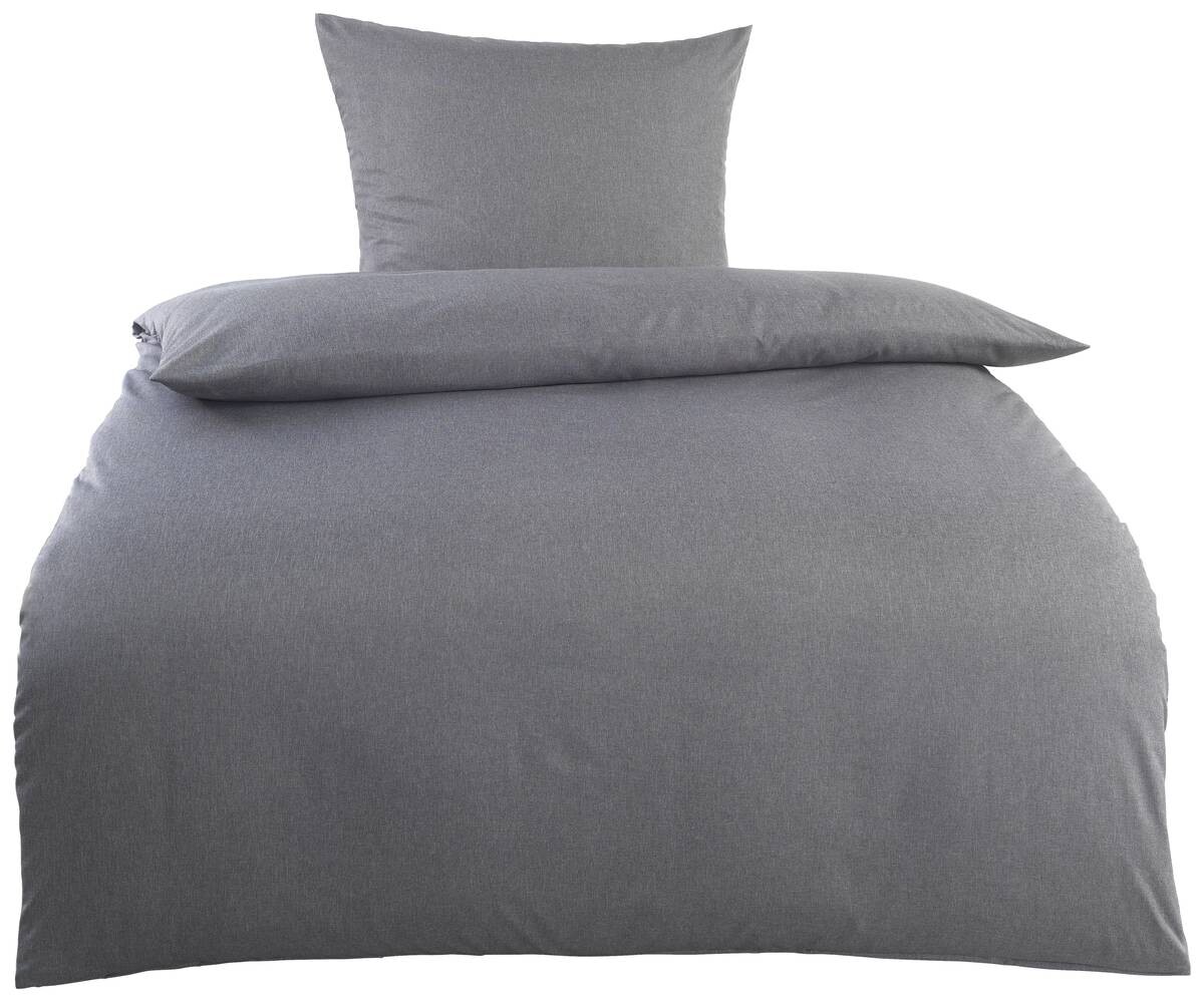 beau rêve Microfaser Bettwäsche grau 100% Polyester B/L: ca. 135x200 cm