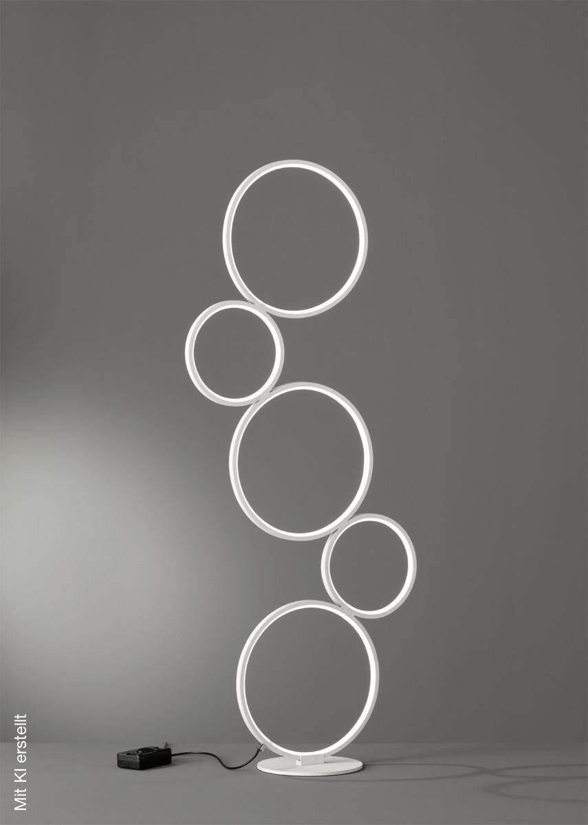 TRIO Stehlampe Rondo weiß Metall B/H: ca. 47x115 cm