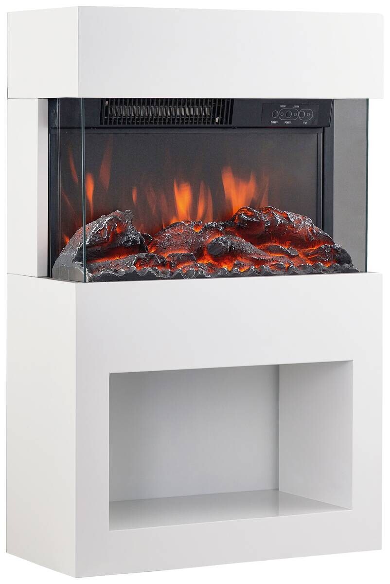 KAMINIO Elektrischer-Kamin HENRI weiß Metall B/H/T: ca. 48x75x21,7 cm ca. 2000 W