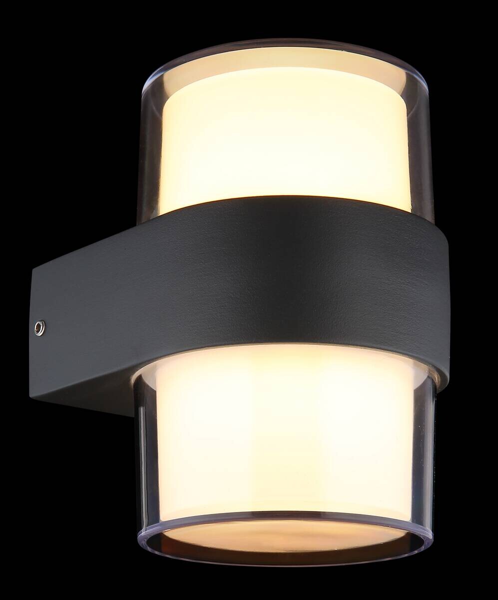 Außenleuchte anthrazit klar Satiniert B/H/L: ca. 10,5x13x9,6 cm