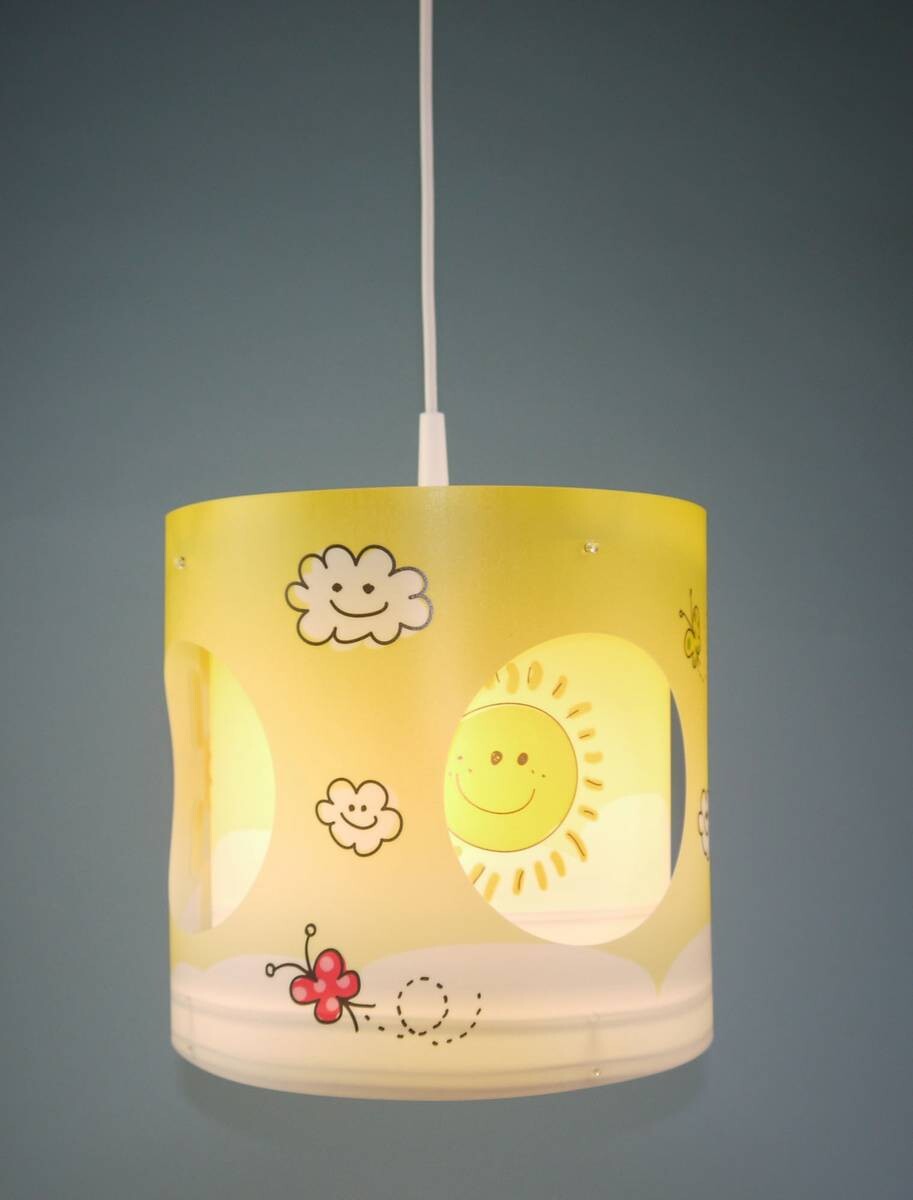 Niermann Dreh-Pendelleuchte Sunny gelb Kunststoff H/D: ca. 27x25 cm E27