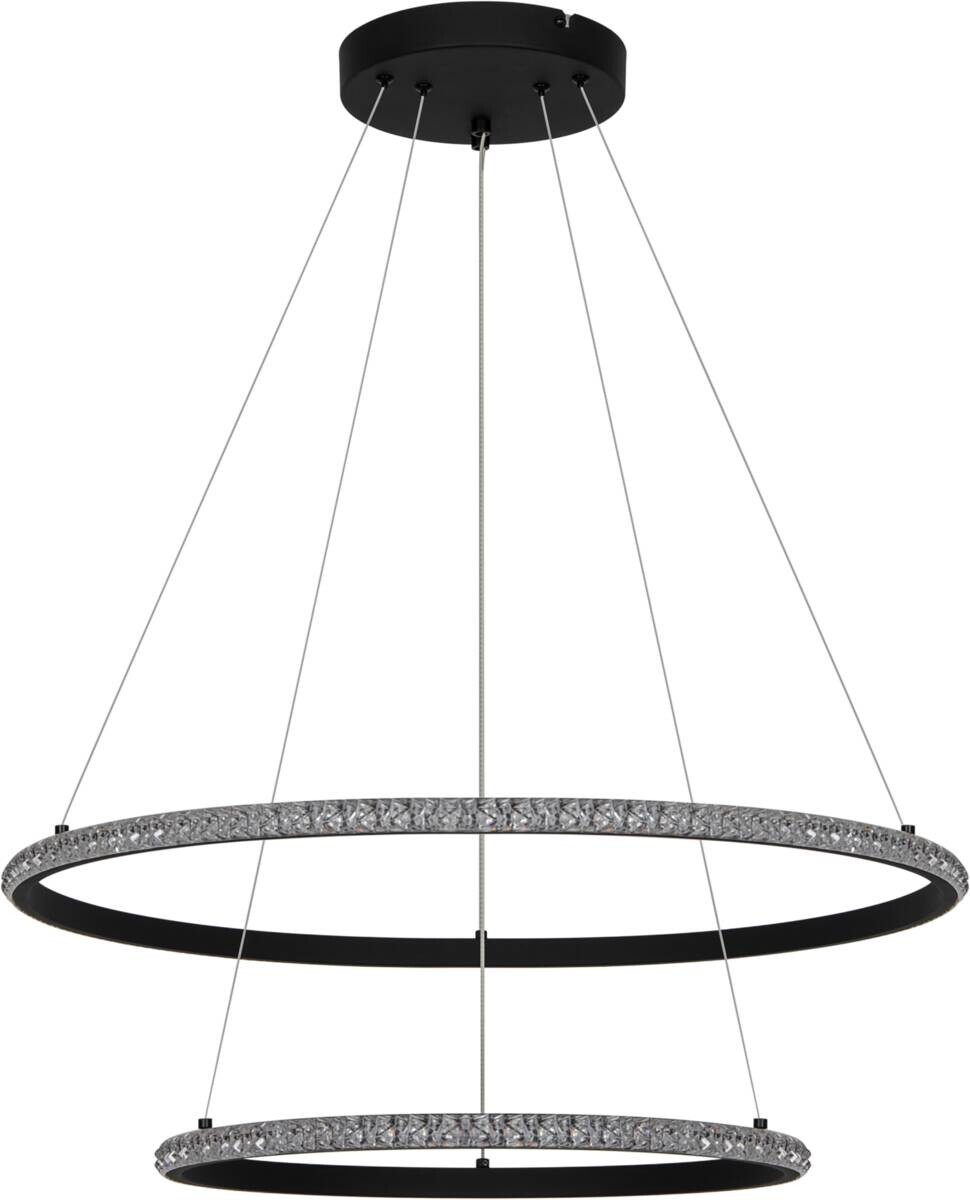 POCOline LED-Pendelleuchte Aletta schwarz Metall Acryl H/D: ca. 120x60 cm