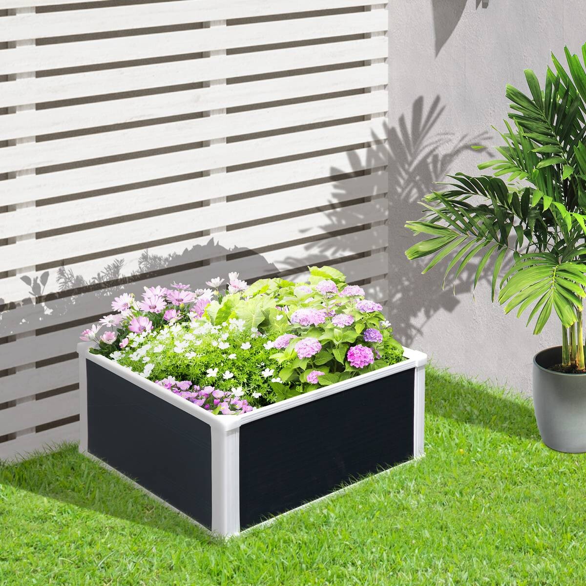 Outsunny Hochbeet grau B/H/L: ca. 60x30x60 cm