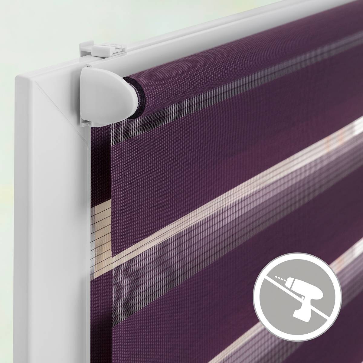 LICHTBLICK Doppelrollo Duo brombeer B/L: ca. 70x150 cm