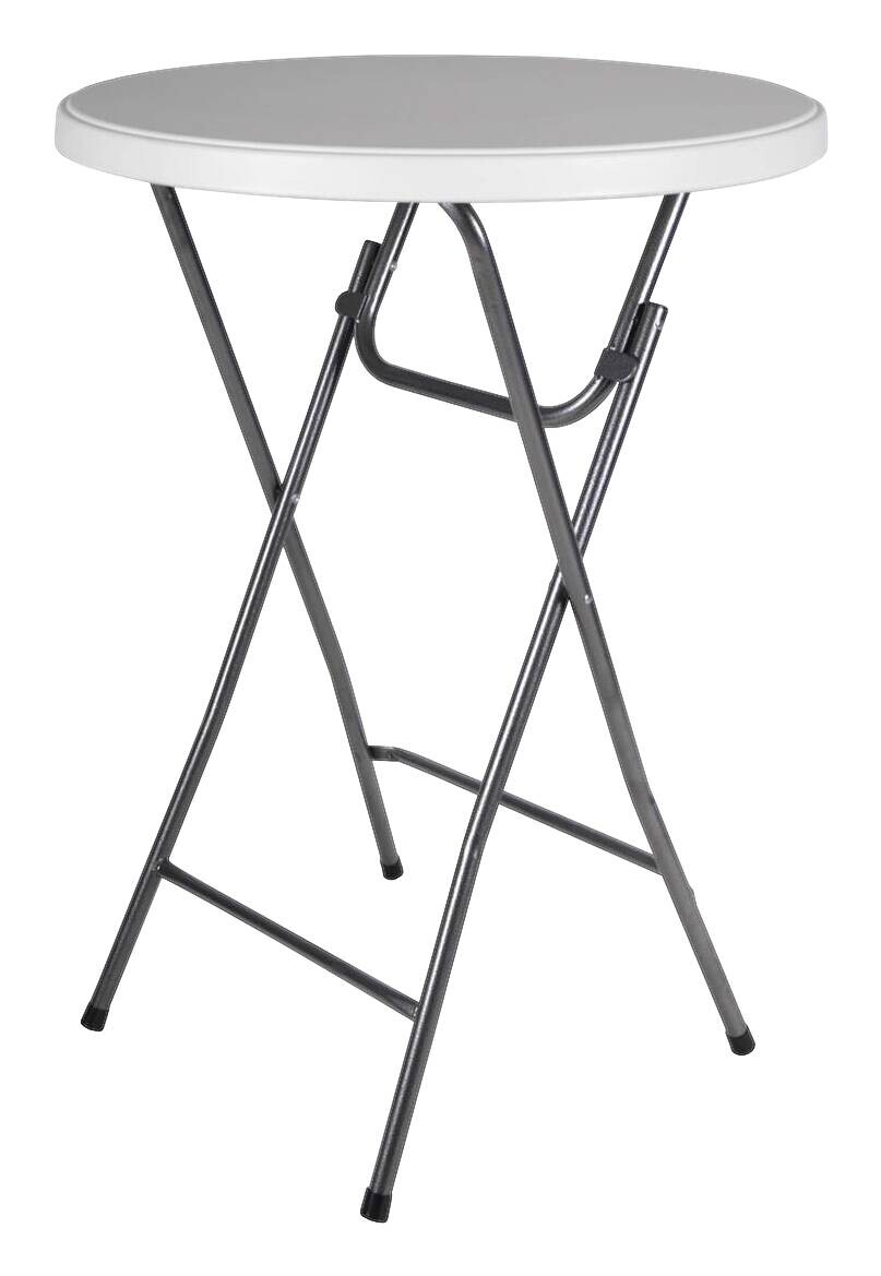 VCM Stehtisch weiß Metall H/D: ca. 110x80 cm