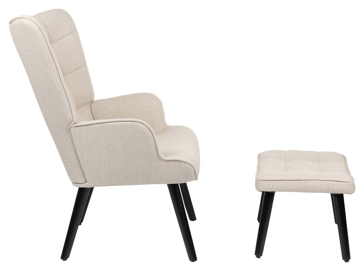 Sessel Paros beige Webstoff B/H/T: ca. 68x97x75 cm