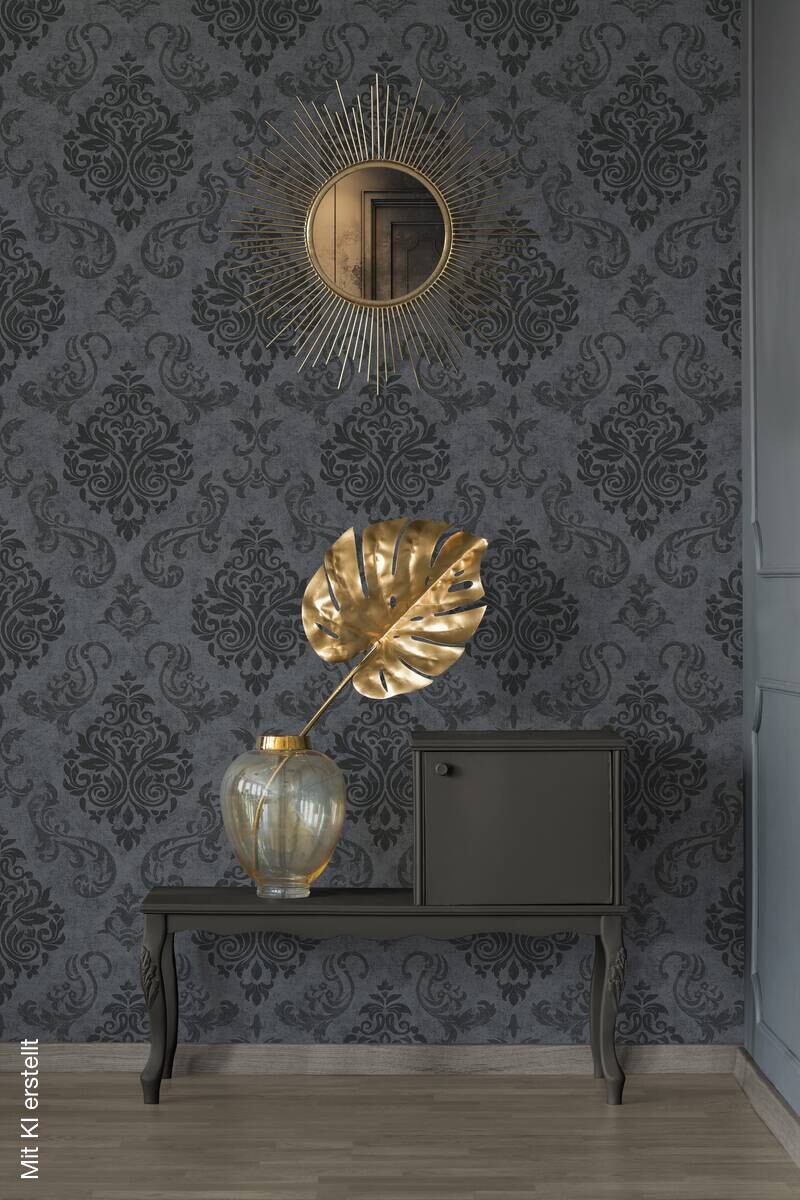 A.S.Creation Vliestapete Memory 3 Barock schwarz B/L: ca. 53x1005 cm