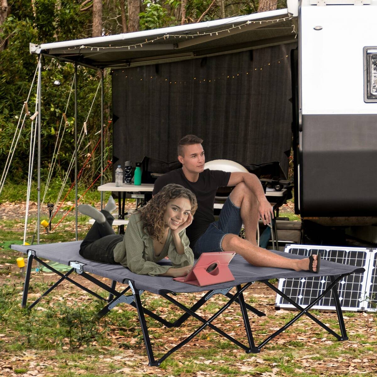 Outsunny Campingbett B/H/L: ca. 125x40x193 cm