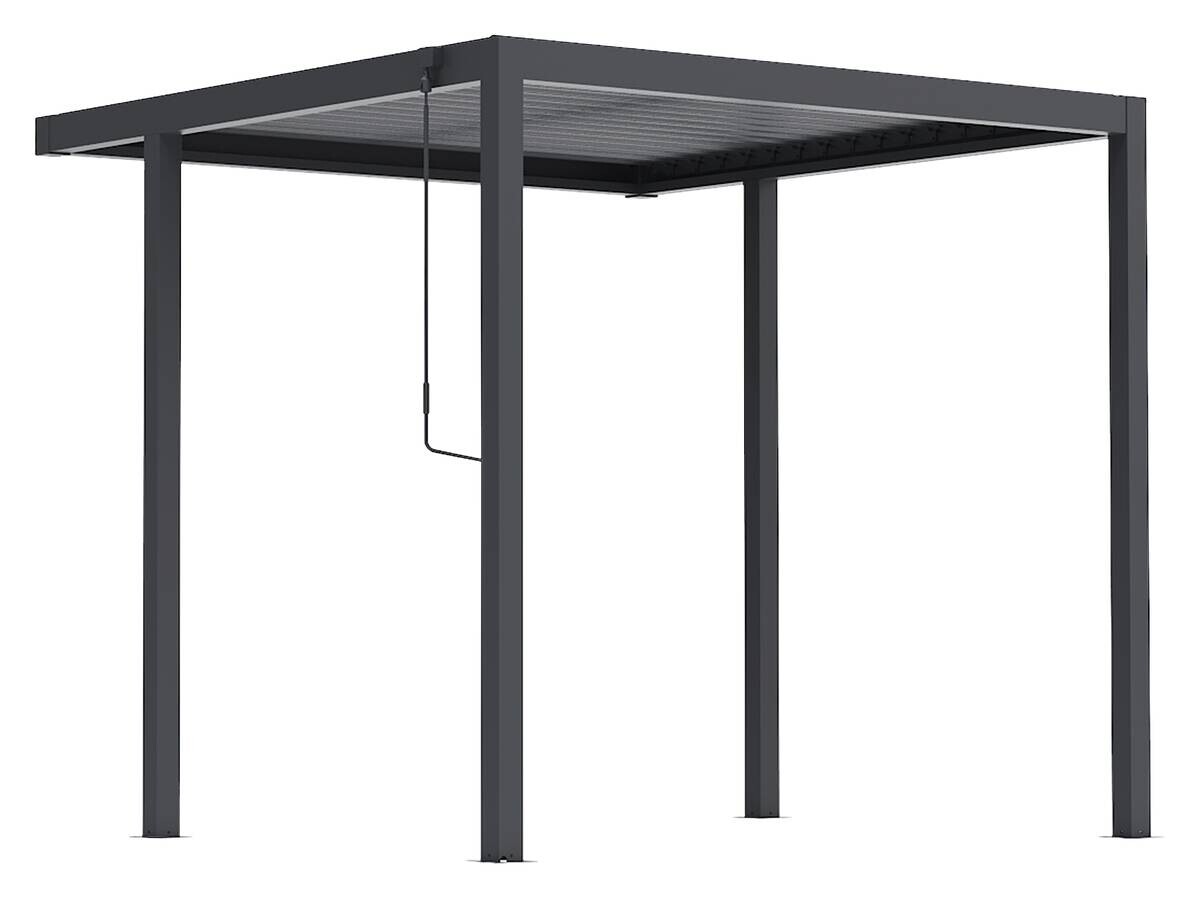 Pergola anthrazit Stahl B/H/L: ca. 172,5x244x240 cm