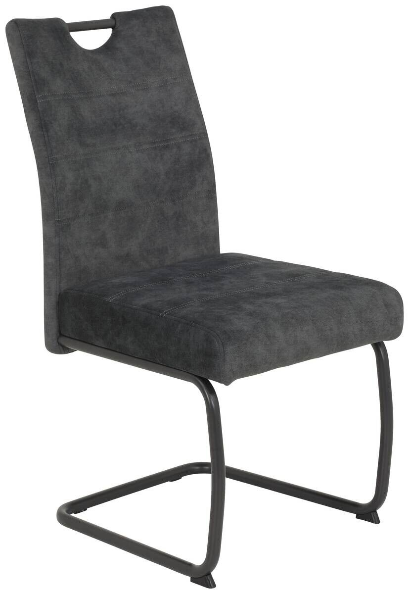 Schwingstuhl anthrazit Vintage Microfaser B/H/T: ca. 50x97x63 cm