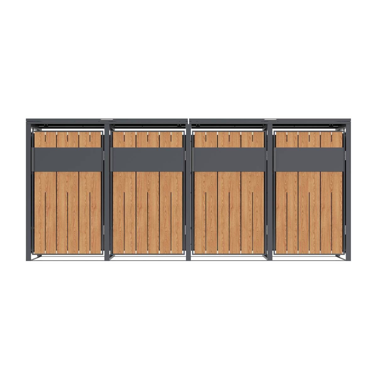 Westmann Mülltonnenbox Varius Holzoptik B/H/L: ca. 265x116x80 cm