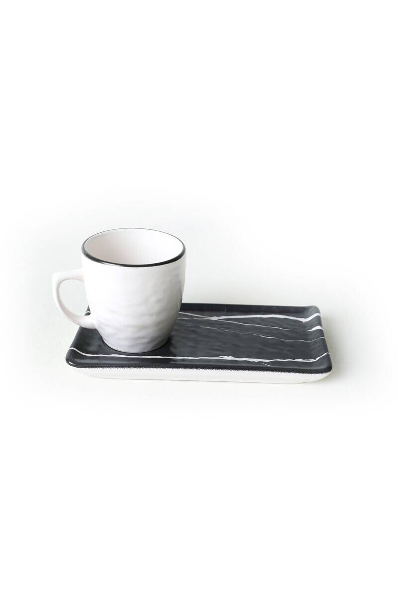 HermiaConcept Kaffeetassen-Set Quebec 4-tlg.  multicolor Steinzeug