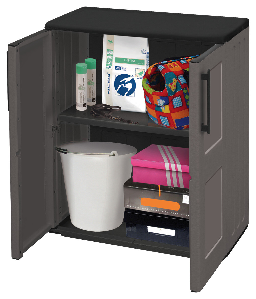 ArtPlast Kunststoffschrank Free niedrig grau Kunststoff B/H/T: ca. 68x84x37 cm