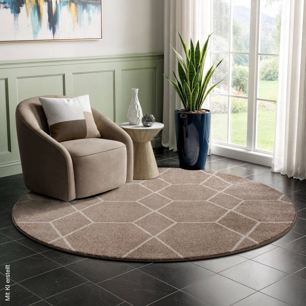 Sanat Teppich Trellis beige D: ca. 150 cm
