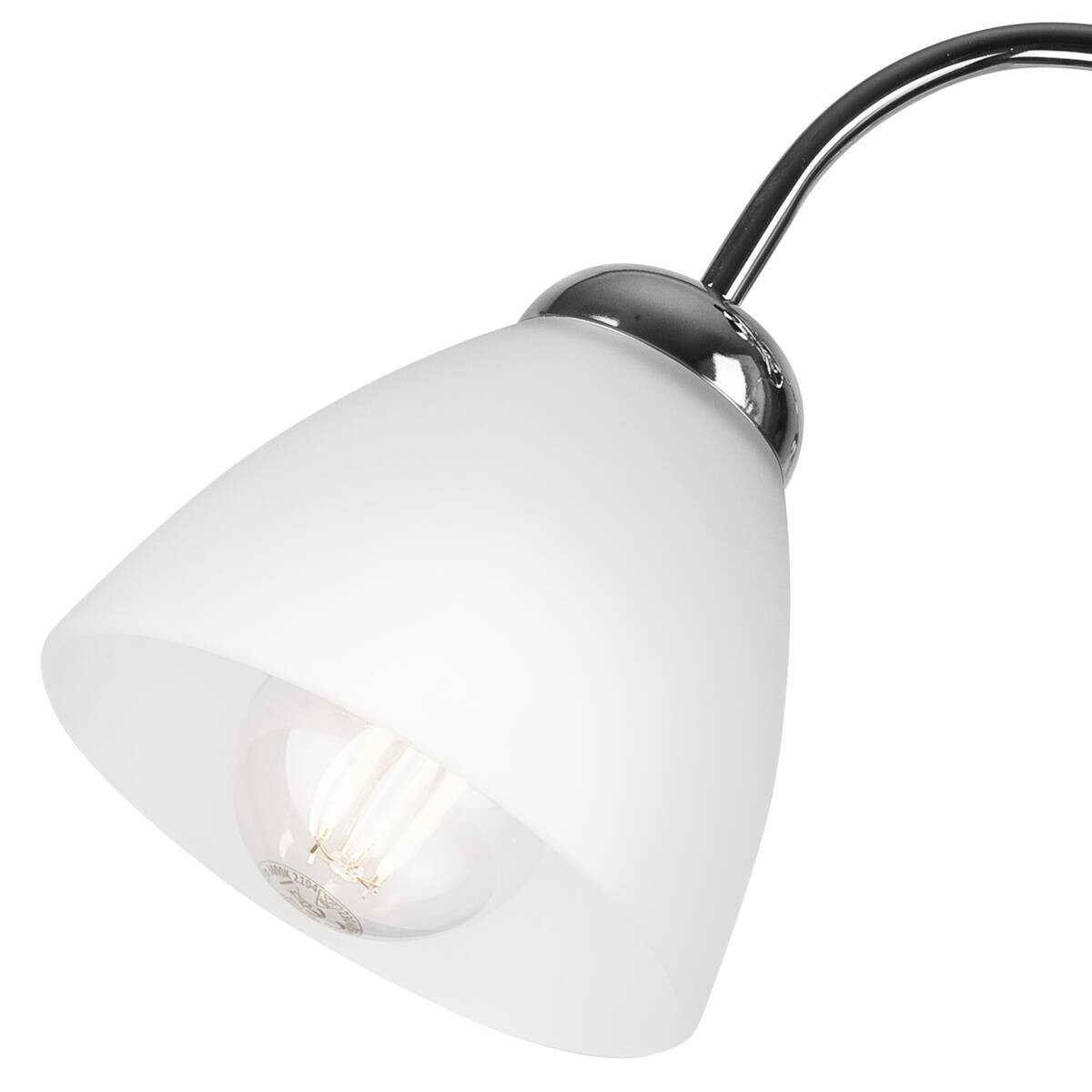 Lamkur Deckenleuchte Miranda Chrom Glas Metall H/L: ca. 31x50 cm E27 3 Brennstellen