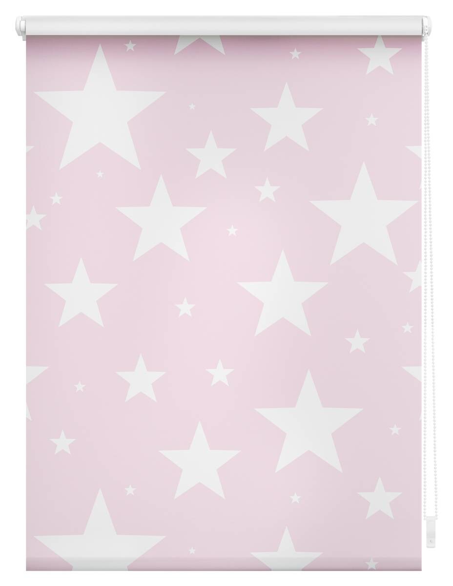 LICHTBLICK Verdunkelungsrollo Sterne rosa B/L: ca. 90x150 cm