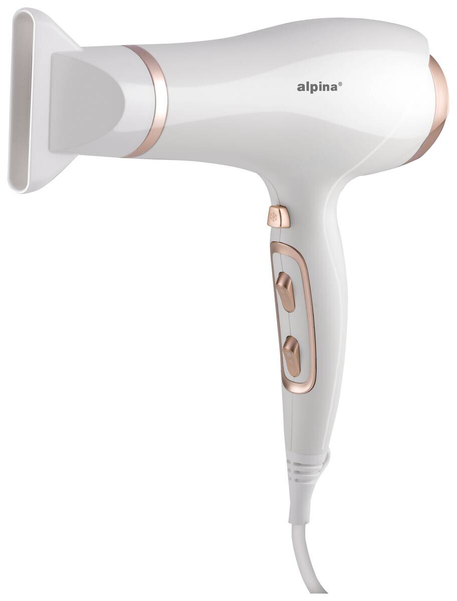 alpina Haartrockner weiß Kunststoff B/H/L: ca. 8x29x30 cm