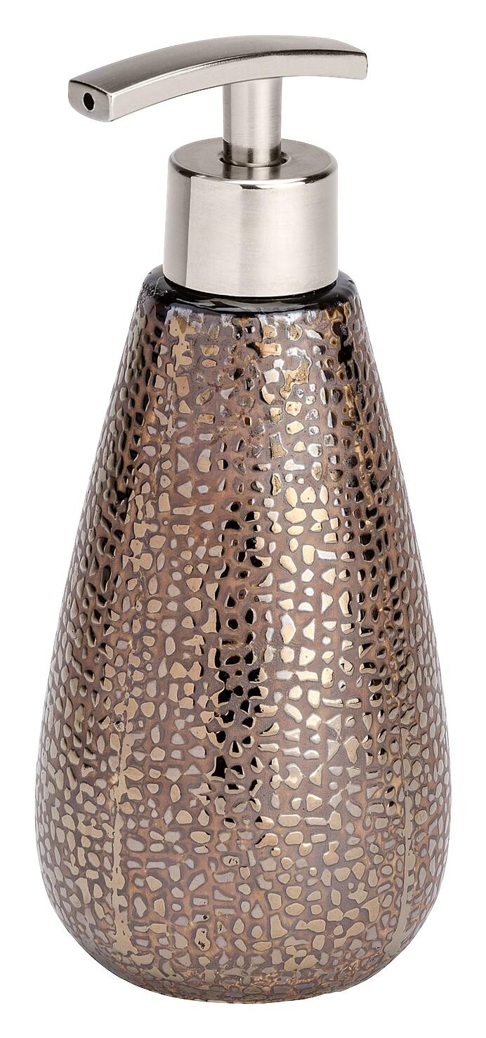 WENKO Seifenspender Marrakesh braun Keramik B/H/L: ca. 8x18x8 cm
