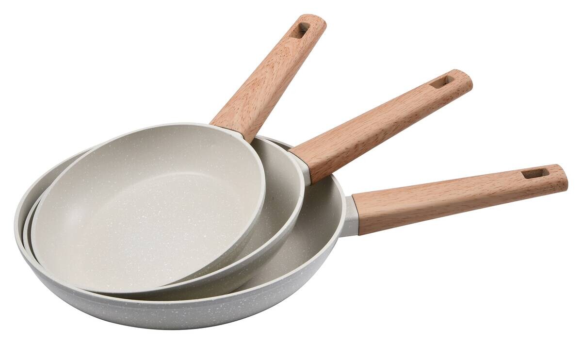 BERGNER Bratpfannen-Set NATURALLY weiß Alu 3 tlg.