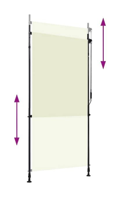 vidaXL Senkrechtmarkise creme B/H: ca. 100x270 cm