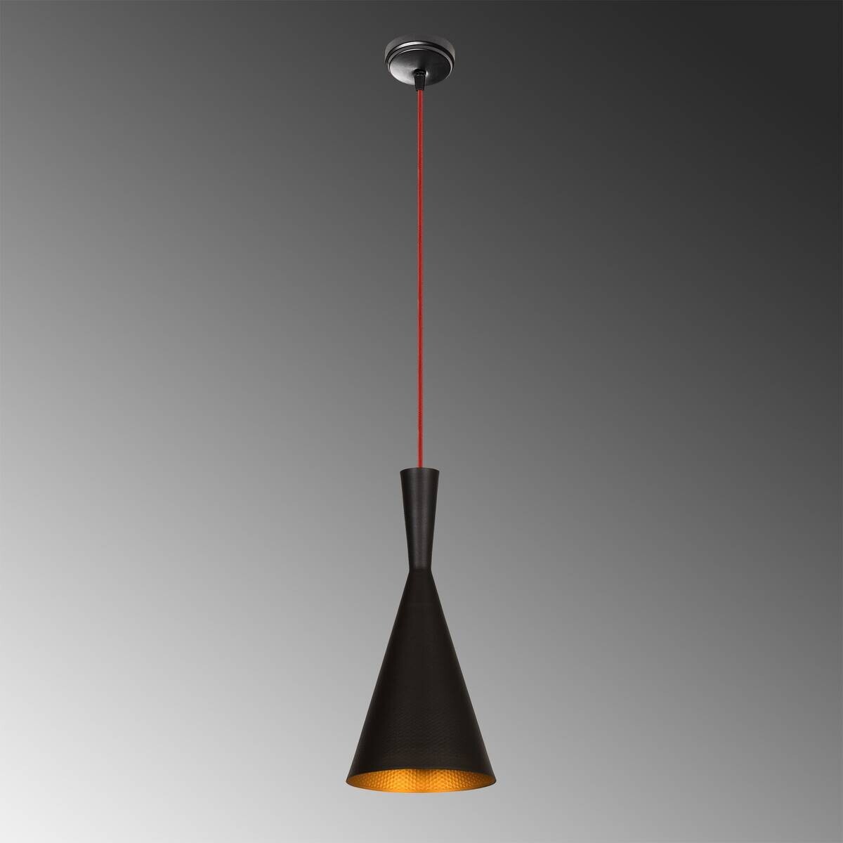Opviq Pendelleuchte Elmas schwarz rot Eisen B/H/T/L/D: ca. 19x140x19x19x19 cm E27 1 Brennstellen