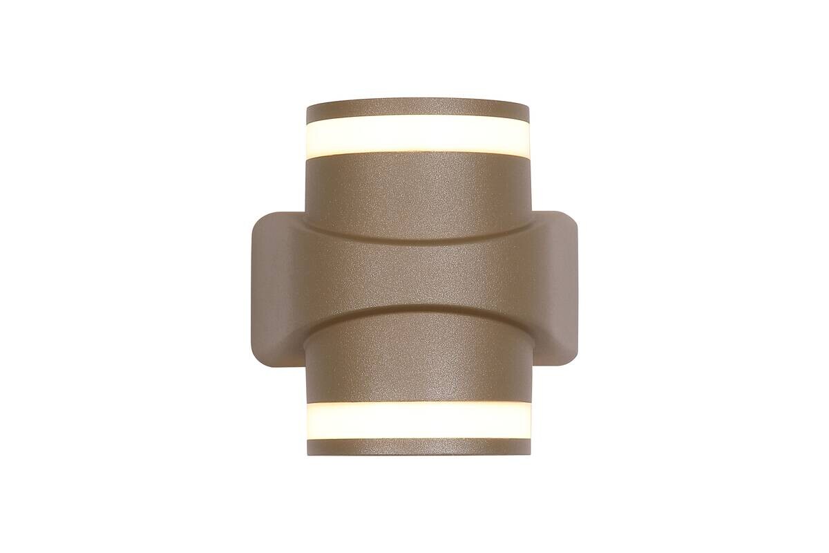 LED-Außenwandleuchte gold weiß B/H/T: ca. 12,5x14,1x14,1 cm