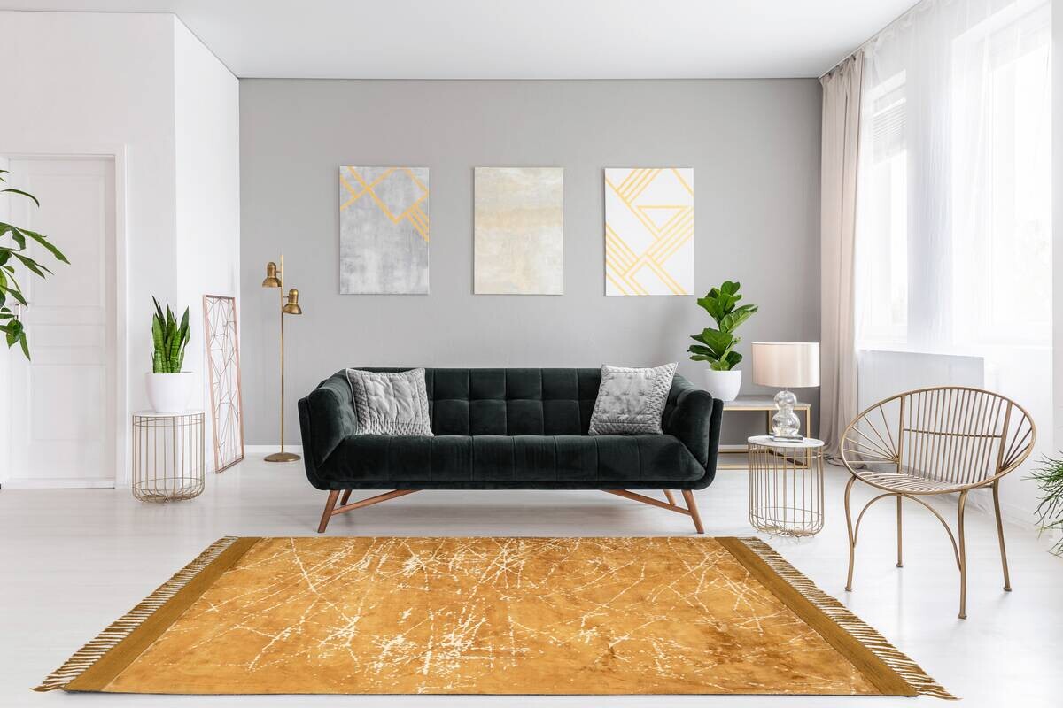 360Living Teppich Dolce Vita gold B/L: ca. 200x290 cm