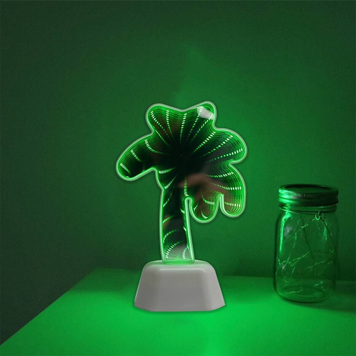 POCOline LED-Infinityleuchte Kaktus B/H/L: ca. 7,2x19x7,7 cm
