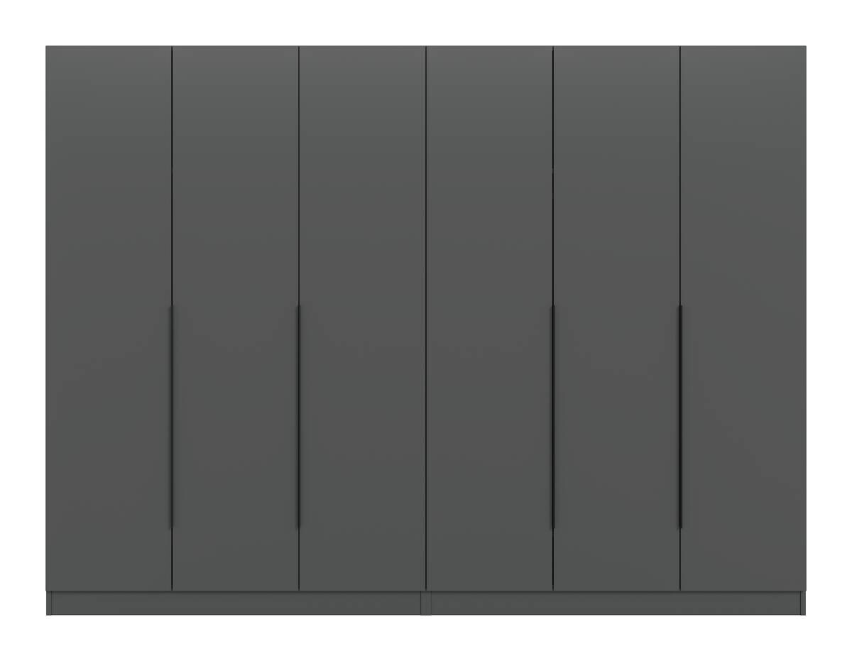 Kleiderschrank KOPENHAGEN anthrazit B/H/T: ca. 240x181x52 cm