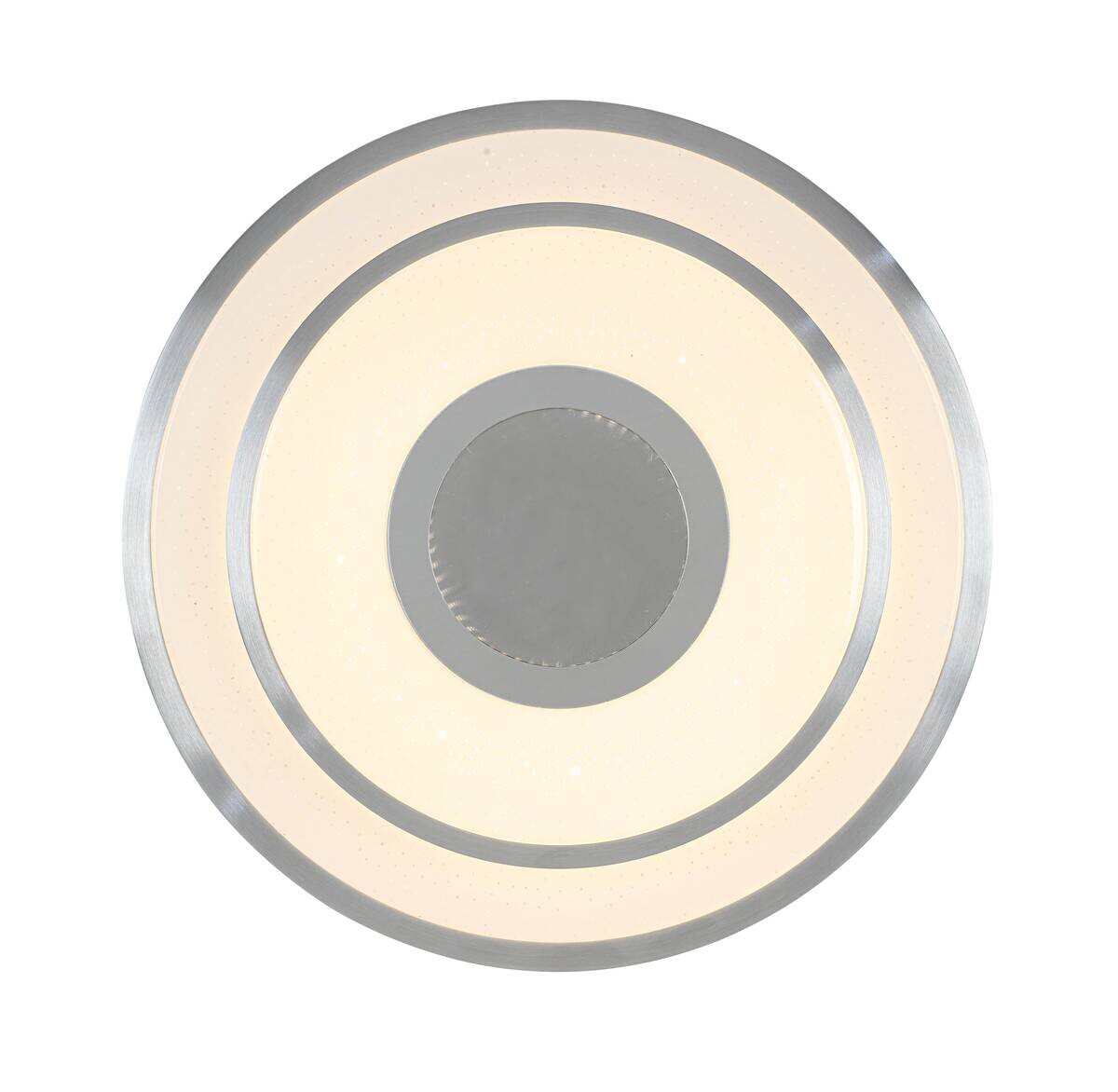 Nolo LED Deckenleuchte Chrom weiß Kunststoff Metall B/H/L: ca. 38x7,5x38 cm 2 Brennstellen