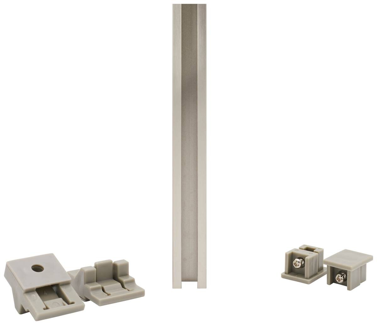 ondeco Gardinenschiene smart Edelstahloptik Metall L: ca. 120 cm 1.0 Läufe