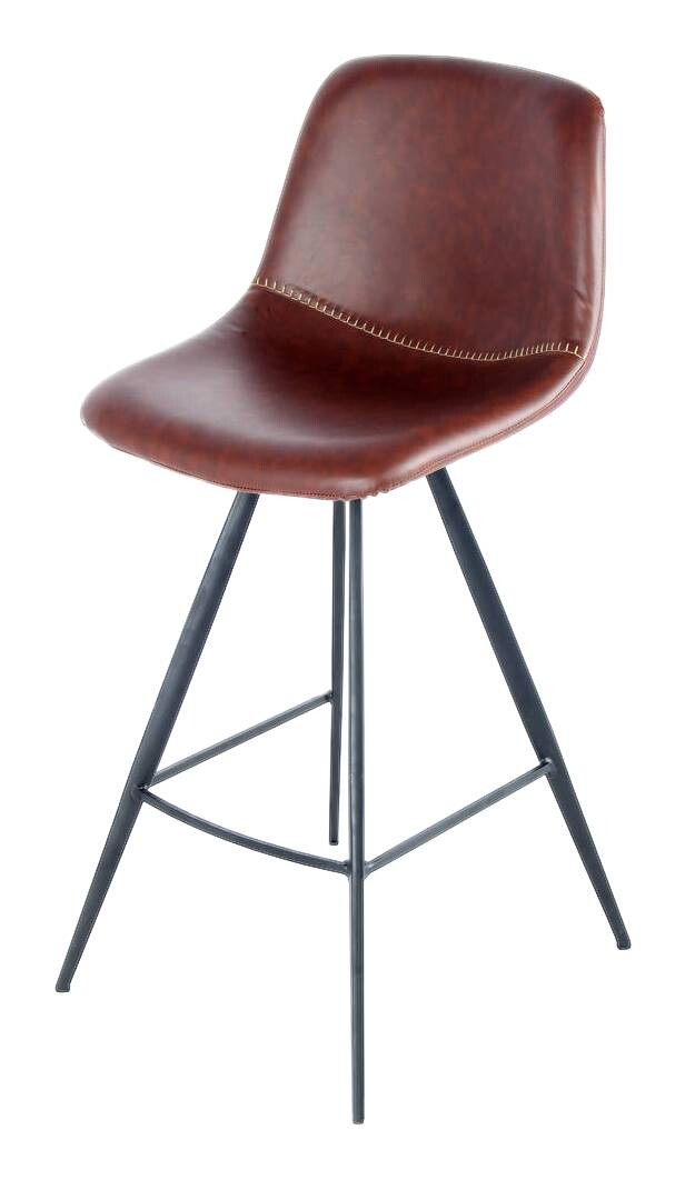 Barhocker Samantha 300 2er dunkelbraun Kunstleder B/H/T: ca. 47,5x102x56,5 cm