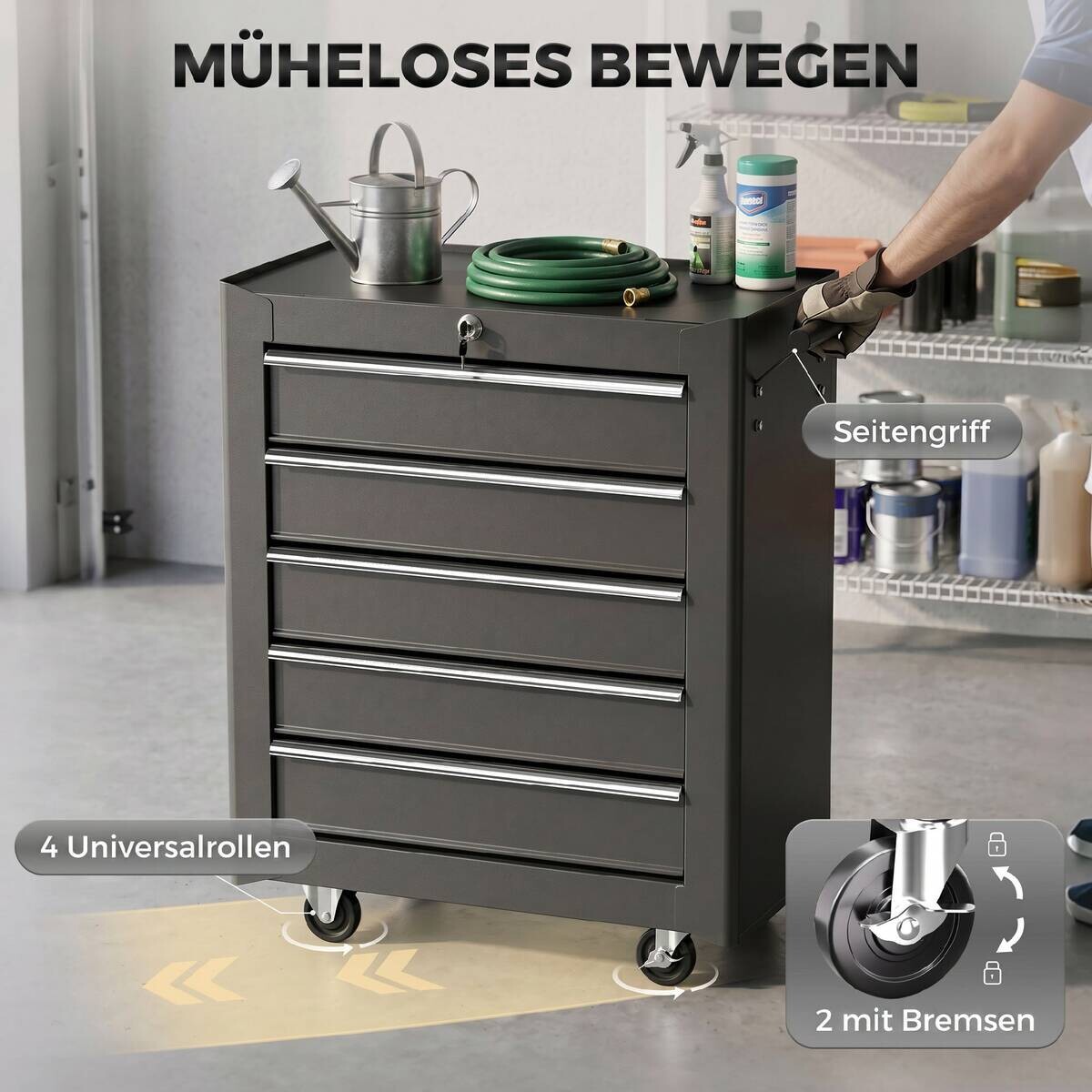 Werkstattwagen B/H/T: ca. 61,6x75x33 cm