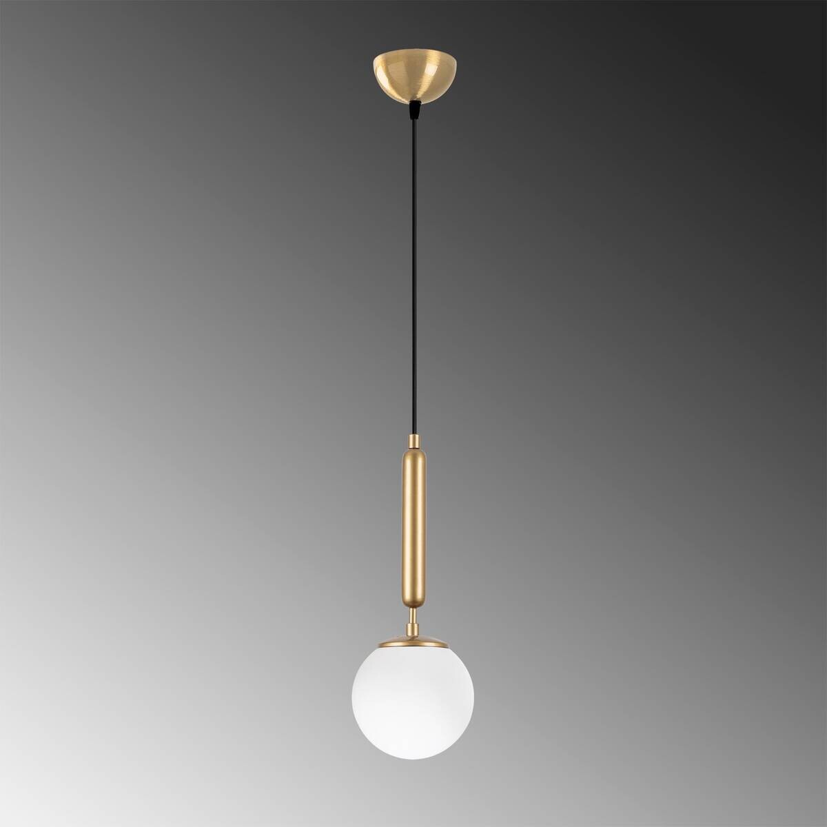 Opviq Pendelleuchte King gold Metall Glas B/H/T/L/D: ca. 15x139x15x15x15 cm E14 1 Brennstellen