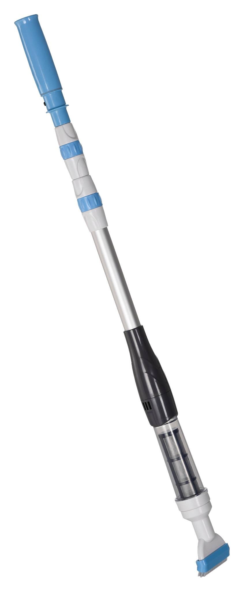 Outsunny Poolsauger mit Teleskopgriff blau Aluminium H/D: ca. 162x6 cm