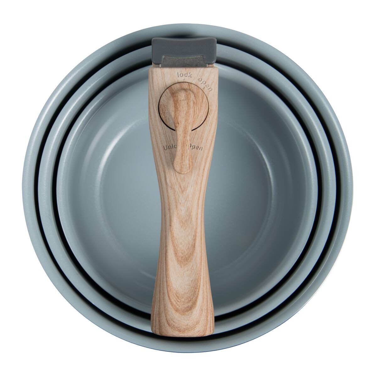 BERGNER Topfset CLICK & COOK silber Aluminium 4 tlg.