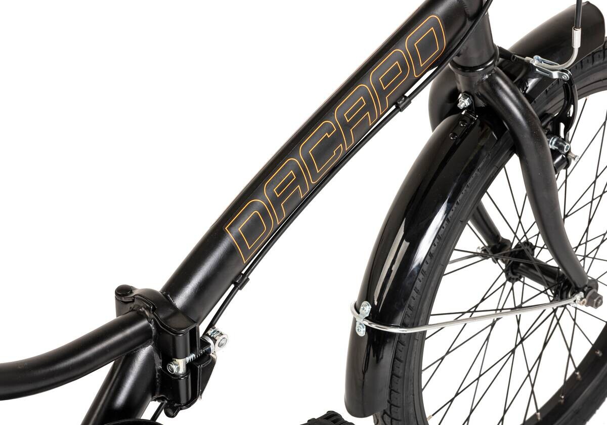 DaCapo Faltrad Foldtech Foldech 20 Zoll Rahmenhöhe 32 cm 6 Gänge schwarz schwarz ca. 20 Zoll