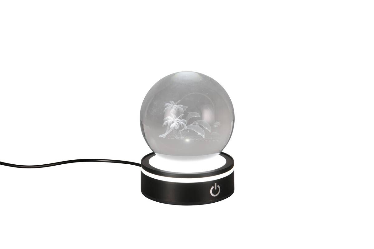 Reality LED-Tischleuchte Glas Kunststoff H/D: ca. 10x8 cm