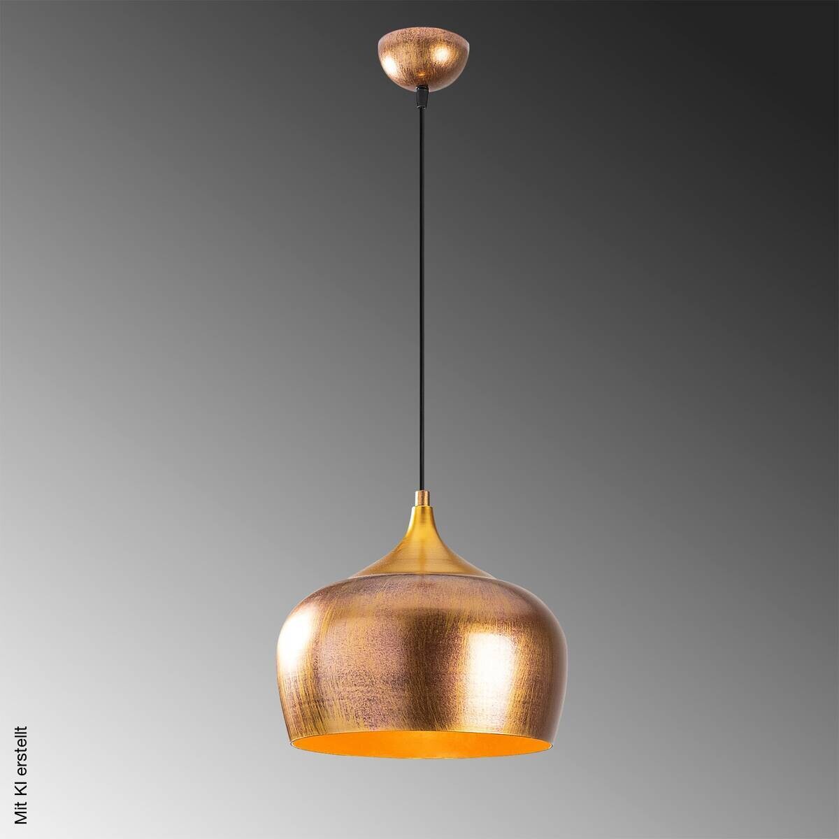 Opviq Pendelleuchte Berceste gold Metall B/H/T/L/D: ca. 30x123x30x30x30 cm E27 1 Brennstellen